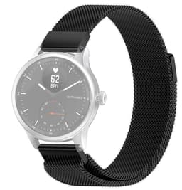 SKALO Milanese Loop till Withings ScanWatch 42mm - Svart