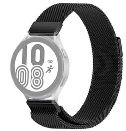 SKALO Milanese Loop til Samsung Watch 4 44mm - Sort