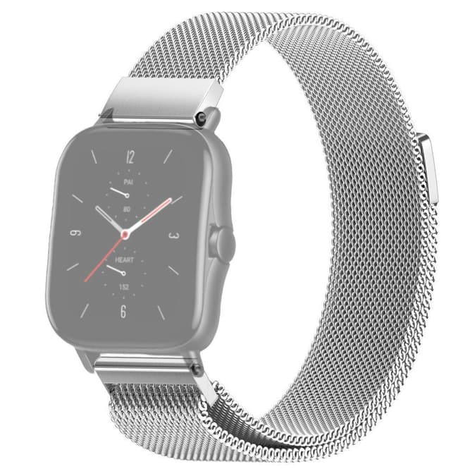 SKALO Milanese Loop til Amazfit GTS 3 - Sølv