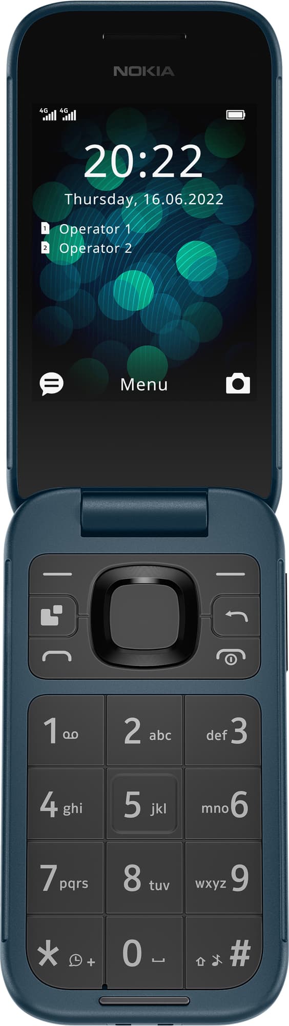 Nokia 2660 flipptelefon (blå)