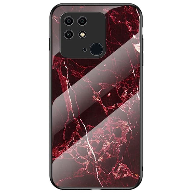 SKALO Xiaomi Redmi 10C Marmor Härdat Glas TPU-skal - Motiv 6