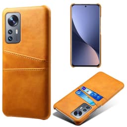 SKALO Xiaomi 12 Pro PU-læder Kortholder Cover - Lys brun