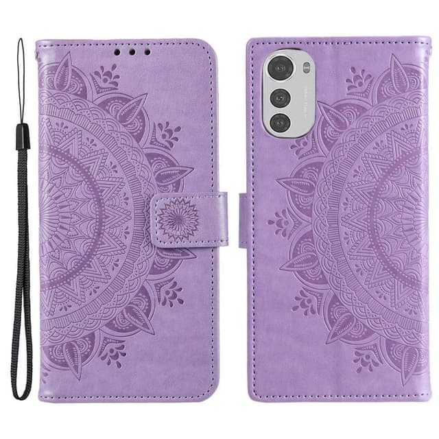 SKALO Motorola Moto E32/E32s Mandala lompakkokotelo - Violetti