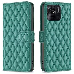 SKALO Xiaomi Redmi 10C BINFEN COLOR Quiltet Pung - Grøn