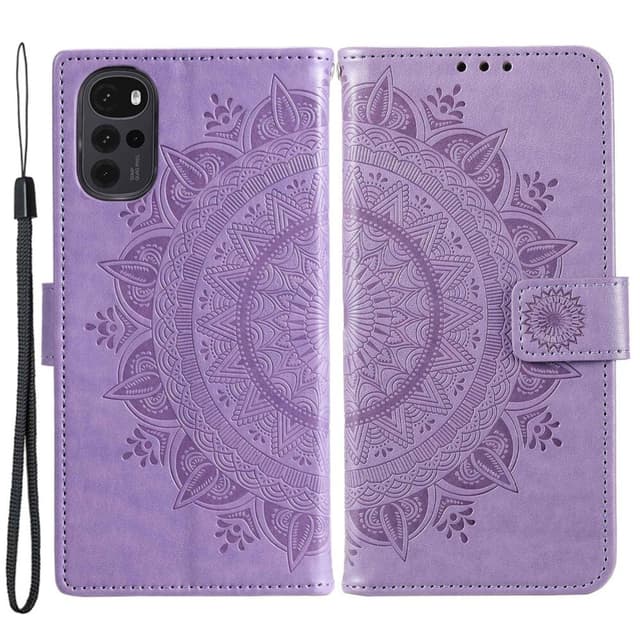 SKALO Motorola Moto G22 Mandala Flip Cover - Lilla