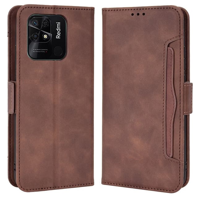 SKALO Xiaomi Redmi 10C 6-RUM Pungetaske - Brun