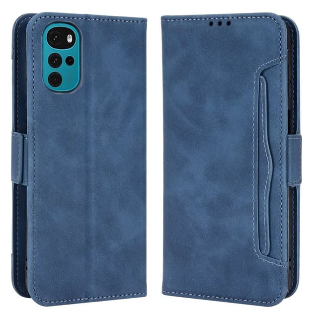 SKALO Motorola Moto G22 6-lokeroa Lompakkokotelo - Sininen