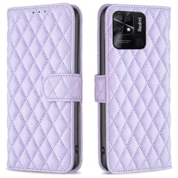 SKALO Xiaomi Redmi 10C BINFEN COLOR Quiltet Pung - Lilla
