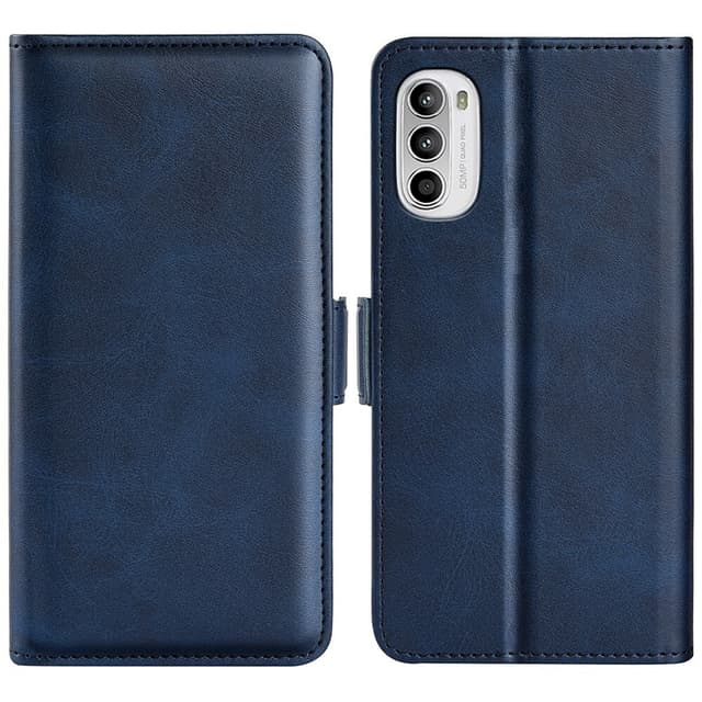 SKALO Motorola Moto G52 Premium Wallet Lompakkokotelo - Sininen