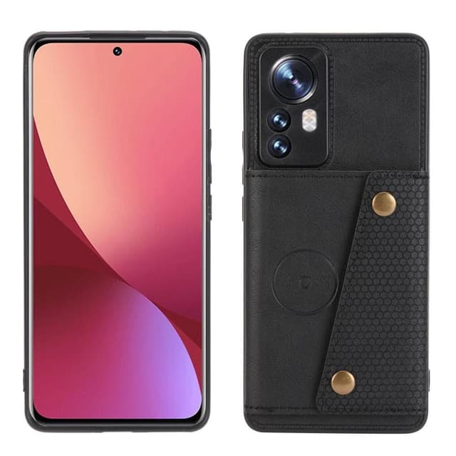 SKALO Xiaomi 12 PU-læder Cover med Pung - Sort