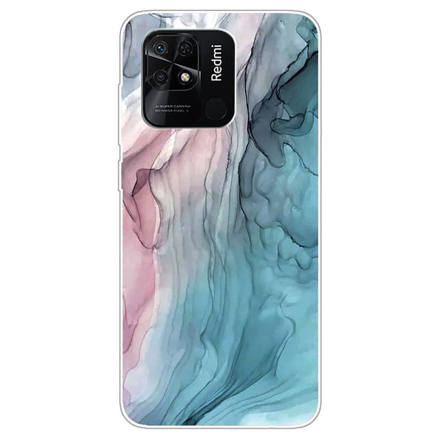 SKALO Xiaomi Redmi 10C Marmor TPU-skal - Motiv 2