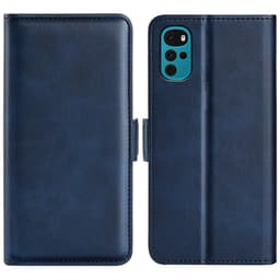 SKALO Motorola Moto G22 Premium Wallet Lompakkokotelo - Sininen