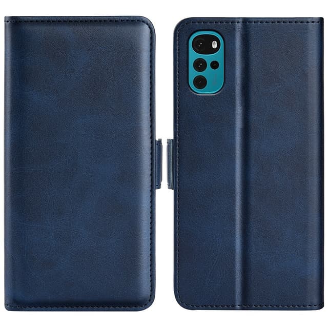 SKALO Motorola Moto G22 Premium Wallet Lompakkokotelo - Sininen