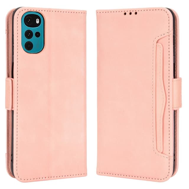SKALO Motorola Moto G22 6-lokeroa Lompakkokotelo - Pinkki
