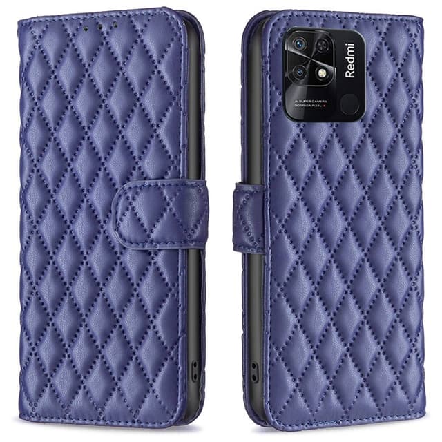 SKALO Xiaomi Redmi 10C BINFEN COLOR Quiltet Pung - Blå