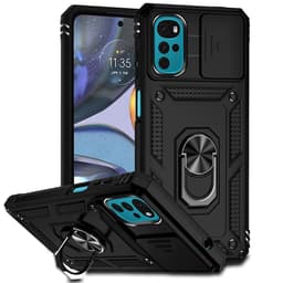 SKALO Motorola Moto G22 Armor hybridi metallirengas kameran liukusäädin - - Musta