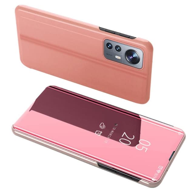 SKALO Xiaomi 12 Clear View Mirror Etui - Rosa guld