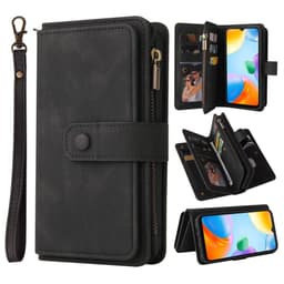 SKALO Xiaomi Redmi 10C Big Wallet 17-FACK Plånboksfodral - Svart