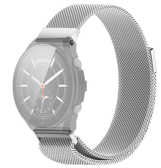 SKALO Milanese Loop till Xiaomi Watch S1 / S1 Active - Silver