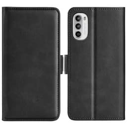 SKALO Motorola Moto G52 Premium Wallet Lompakkokotelo - Musta