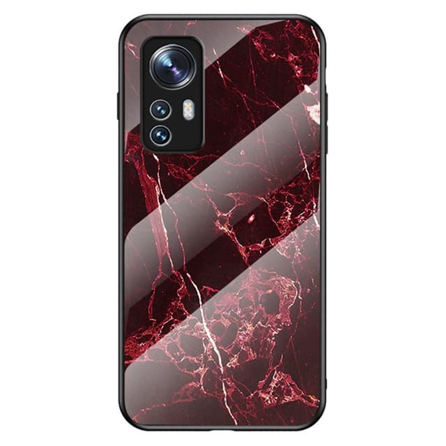 SKALO Xiaomi 12 Marmor Härdat Glas TPU-skal - Motiv 3