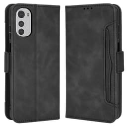 SKALO Motorola Moto E32/E32s 6-FACK Plånboksfodral - Svart