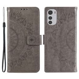 SKALO Motorola Moto E32/E32s Mandala Flip Cover - Grå