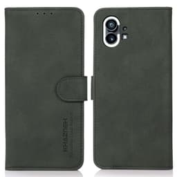 SKALO Nothing Phone (1) KHAZNEH Lompakkokotelo PU-nahasta - Vihreä