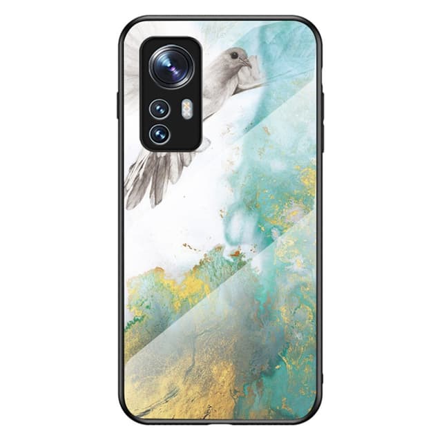 SKALO Xiaomi 12 Marmor Härdat Glas TPU-skal - Motiv 2