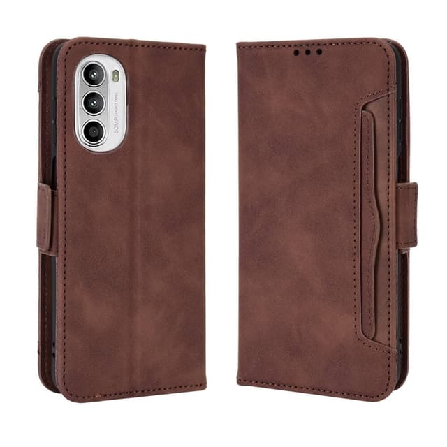 SKALO Motorola Moto G52 6-lokeroa Lompakkokotelo - Ruskea