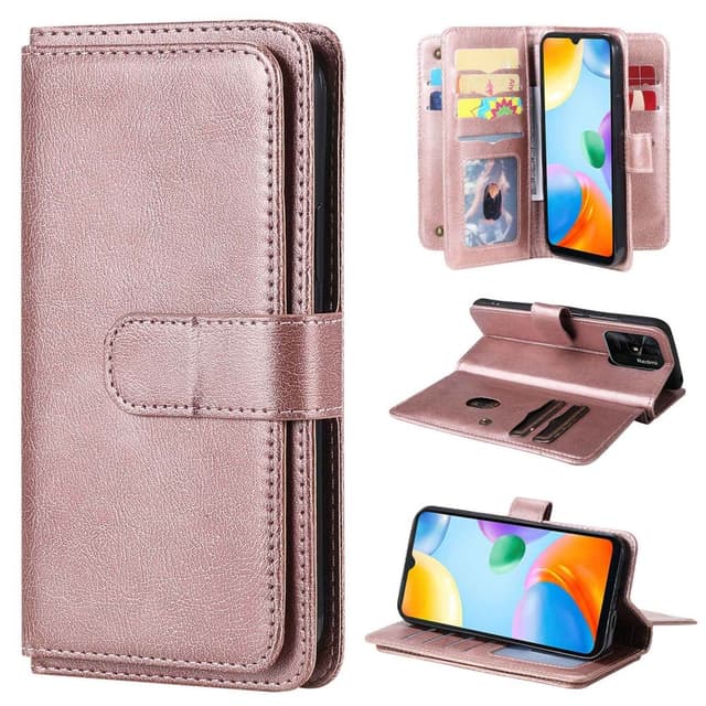 SKALO Xiaomi Redmi 10C 10-RUM Flip Cover - Rosa guld