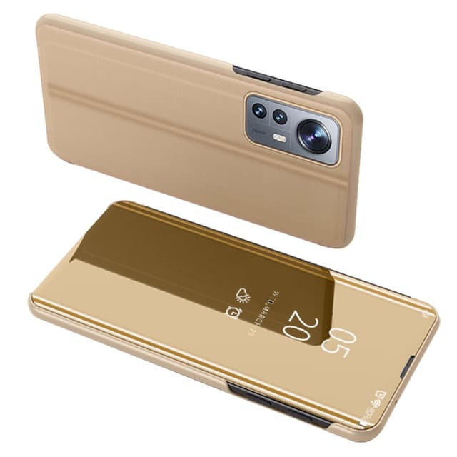 SKALO Xiaomi 12 Clear View Mirror Etui - Guld