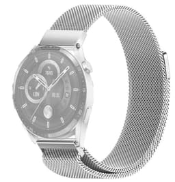 SKALO Milanese Loop till Huawei Watch 3/3 Pro - Silver