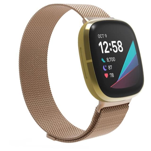 SKALO Milanese Loop til Fitbit Sense - Rosa guld