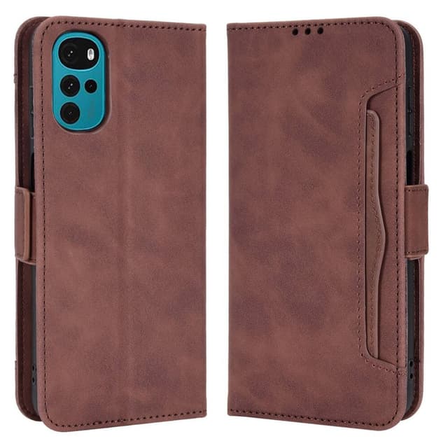 SKALO Motorola Moto G22 6-lokeroa Lompakkokotelo - Ruskea