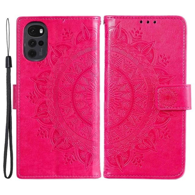 SKALO Motorola Moto G22 Mandala Flip Cover - Cerise