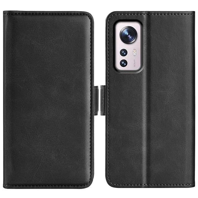 SKALO Xiaomi 12 Pro Premium Wallet Flip Cover - Sort