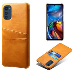SKALO Motorola Moto E32/E32s PU-Läder Korthållare Skal - Ljusbrun