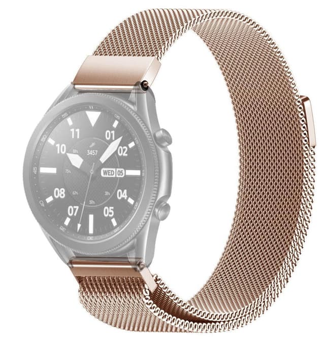 SKALO Milanese Loop till Samsung Watch 3 45mm - Roséguld