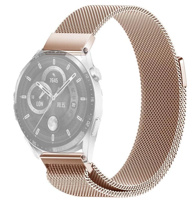 SKALO Milanese Loop til Huawei Watch GT 2 46mm - Rosa guld