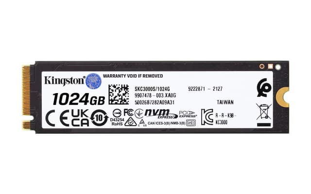 Kingston KC3000 PCIe 4.0 intern NVMe SSD (1024GB) | Elgiganten