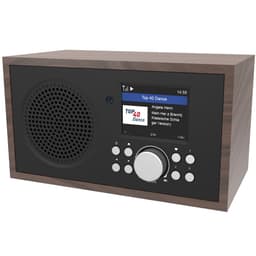 Internet-radio Trä/Svart WiFi Klocka alarm