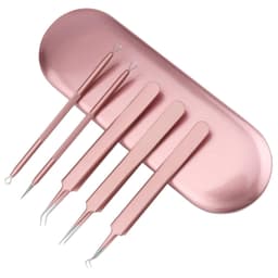 Blackhead remover kit rustfritt stål 6 deler Rose gull