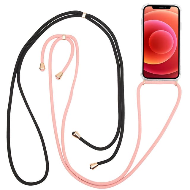 Halsrem för iPhone 13 Pro Svart + Rosa