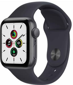 Apple Watch SE 40 mm GPS (harmaa alu./keskiyö sport-ranneke)