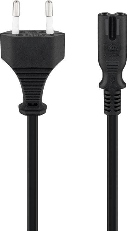 Anslutningskabel Eurokontakt, 3 m, svart