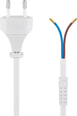 Goobay Kabel med euro-kontakt för montering, 1,5 m, vit
