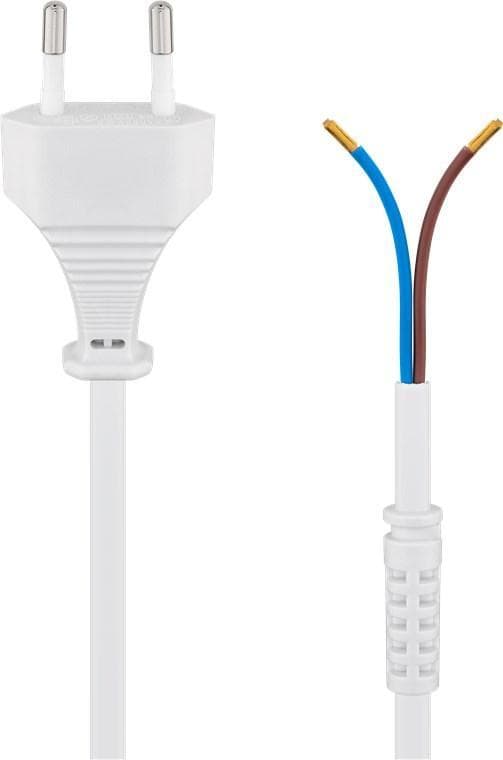 Goobay Kabel med euro-kontakt för montering, 1,5 m, vit