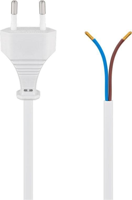 Goobay Kabel med euro-kontakt för montering, 1,5 m, vit