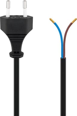 Goobay Kabel med eurokontakt for montering, 1,5 m, sort